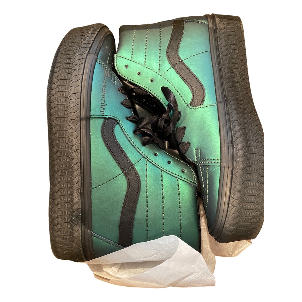 Vans‎ Harry Potter Morsmordre Green Iridescent Slytherin Sneakers Size 7 Women - Picture 3 of 12